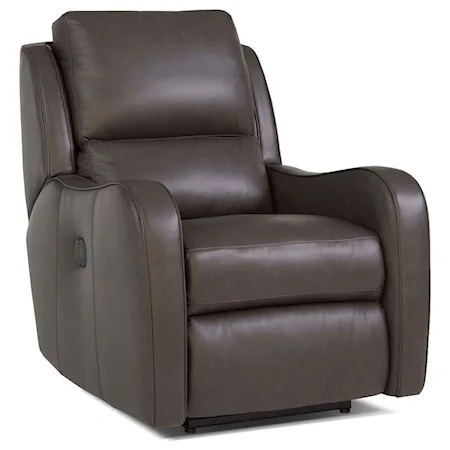 Casual Motorized Recliner with Track Arms